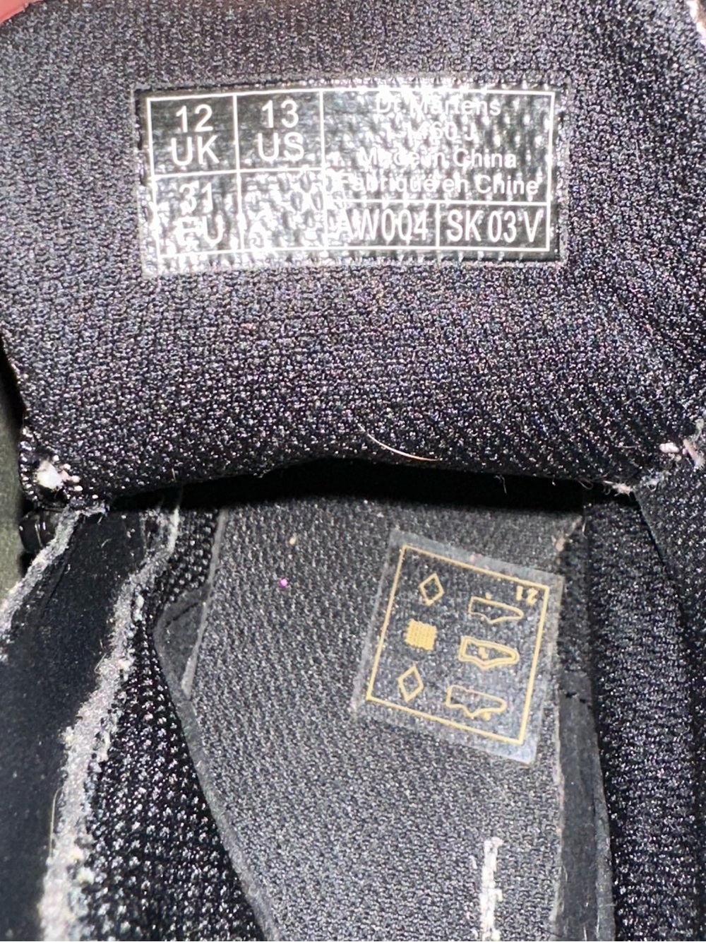 RARE DR. MARTENS 1460 J CRINKLE METALLIC TODDLER BOOTS - Picture 7 of 7